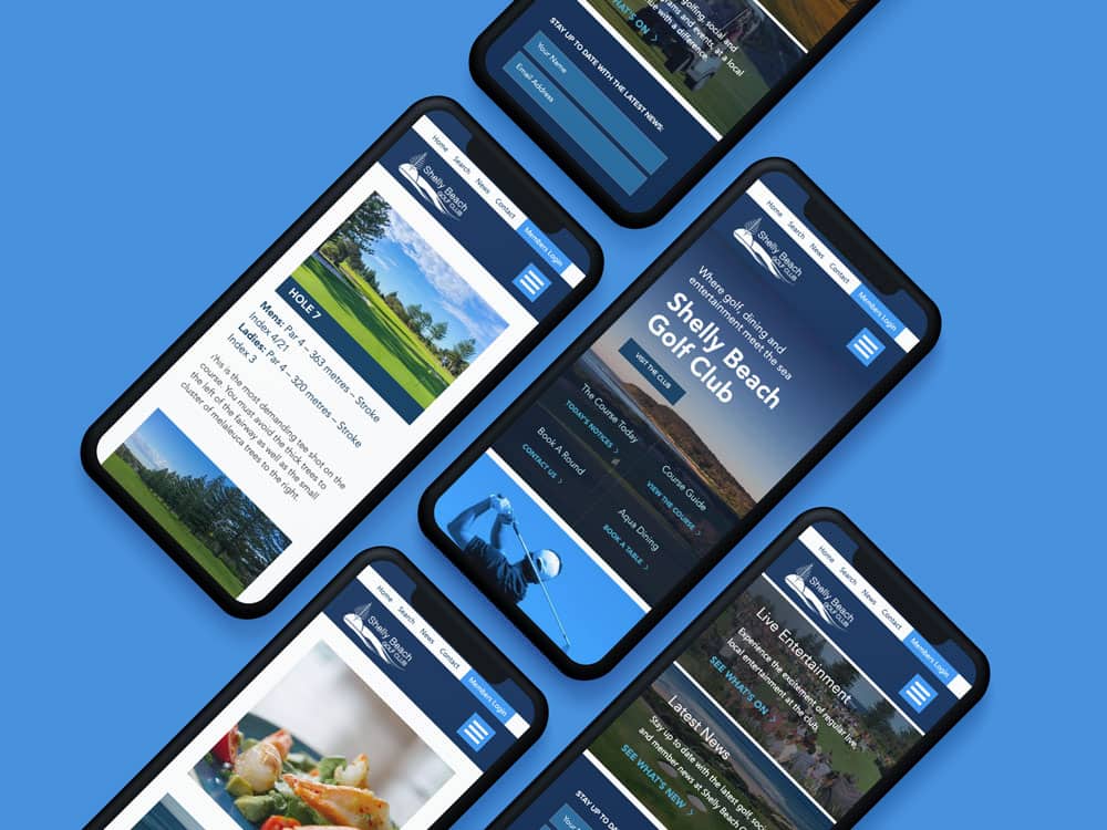 custom web app development - Shelly Beach Golf Club - Kicking Pixels