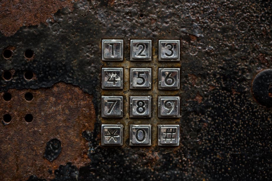 This images shows the keypad on a safe, it's important to know how to access your website
